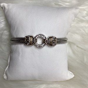 John Madeiros Antiqua Pave Cable Wire Bracelet